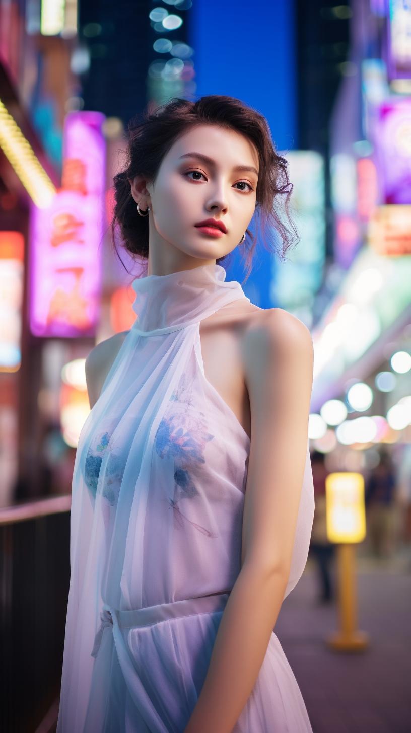 手绘美女手机壁纸图片 现代时尚1