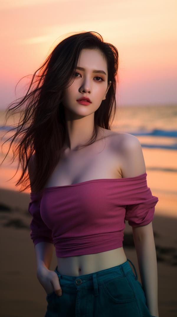 美女手机壁纸海边绝美写真图片欣赏