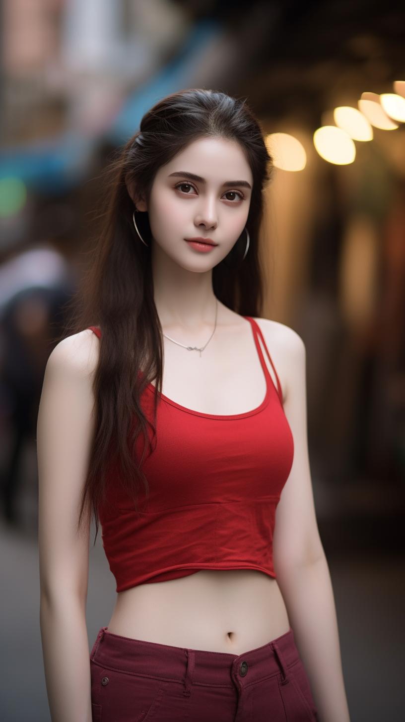 美女街拍好身材手机壁纸图片6